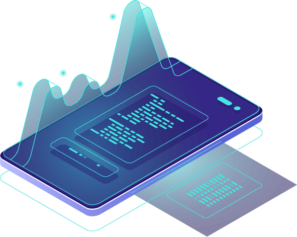 A smartphone with a graph on it, designed for KOL engagement service.